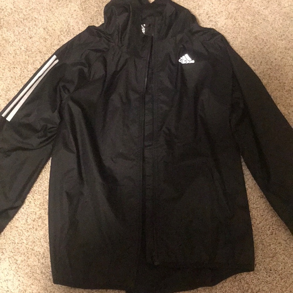 Adidas Black Windbreaker